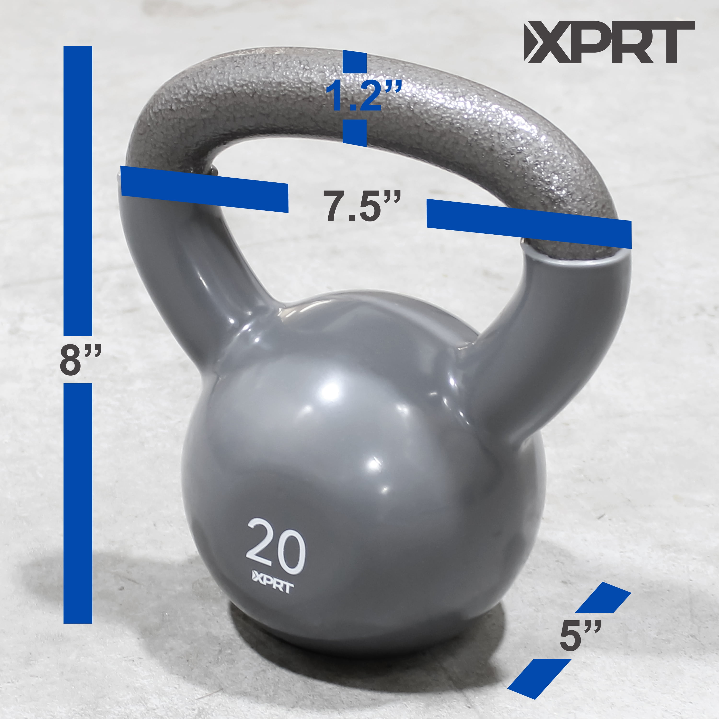 XPRT Fitness Vinyl Kettlebell 20 lb.