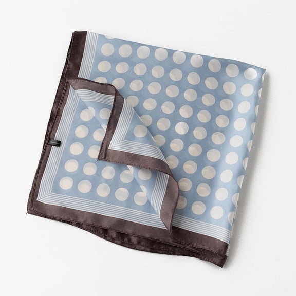 ERDOUY Fashion Small Neck Scarf Silk Feeling Head Scarves Satin Square Bandanas Mother Day Gift for Women 27.5*27.5inch （Blue White）