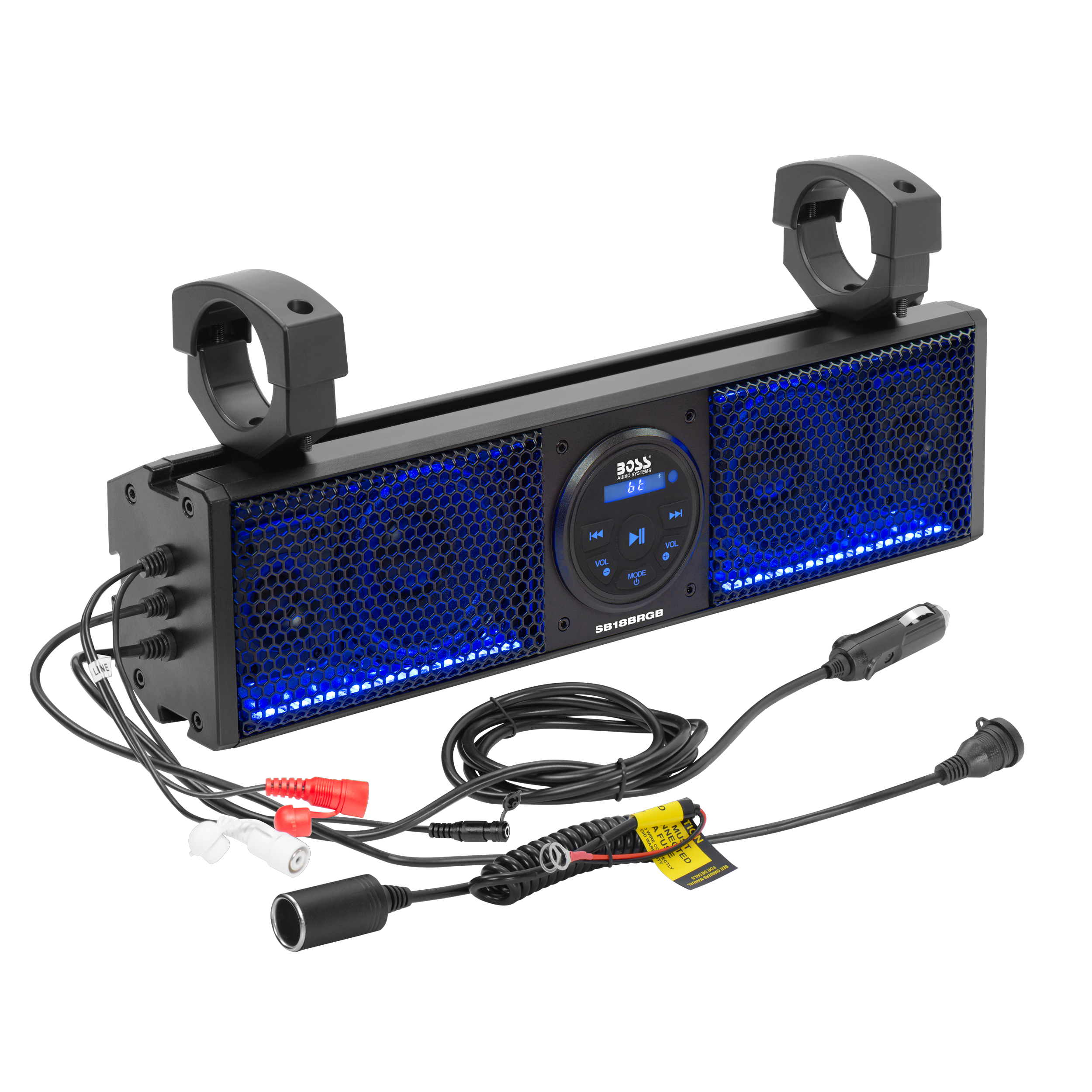BOSS Audio Systems SB18BRGB ATV UTV Sound Bar System - 18 inches Wide, IPX5 Rated Weatherproof