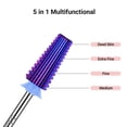 thumbnail image 3 of Brocas para uñas MelodySusie, 5 en 1, carburo de tungsteno, color morado, 3 of 7