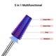 thumbnail image 3 of Brocas para uñas MelodySusie, 5 en 1, carburo de tungsteno, color morado, 3 of 7