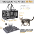 thumbnail image 3 of Pet Carrier for Small Large and Medium Cats,Soft-Sided Pet Carrier for Small Big Medium Cats and Puppy,Dog Carriers Cat Carriers Pet Privacy Protection Travel Carriers - Gray, 3 of 10