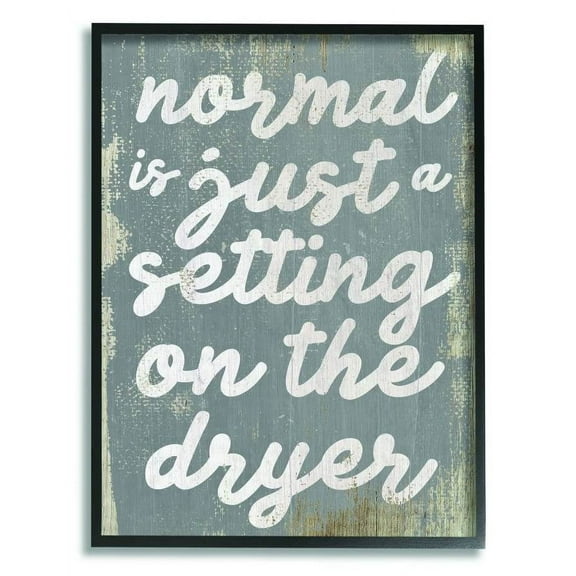Stupell Industries Normal Setting Funny Family Laundry Bathroom Word Design Framed Wall Art by Daphne Polselli