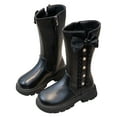 thumbnail image 6 of BOBOGOJP Girls Knee High Fashion Riding Boots Youth/Toddler(Big Kids/Little Kids/Toddler) Black for Size 10.5, 6 of 6