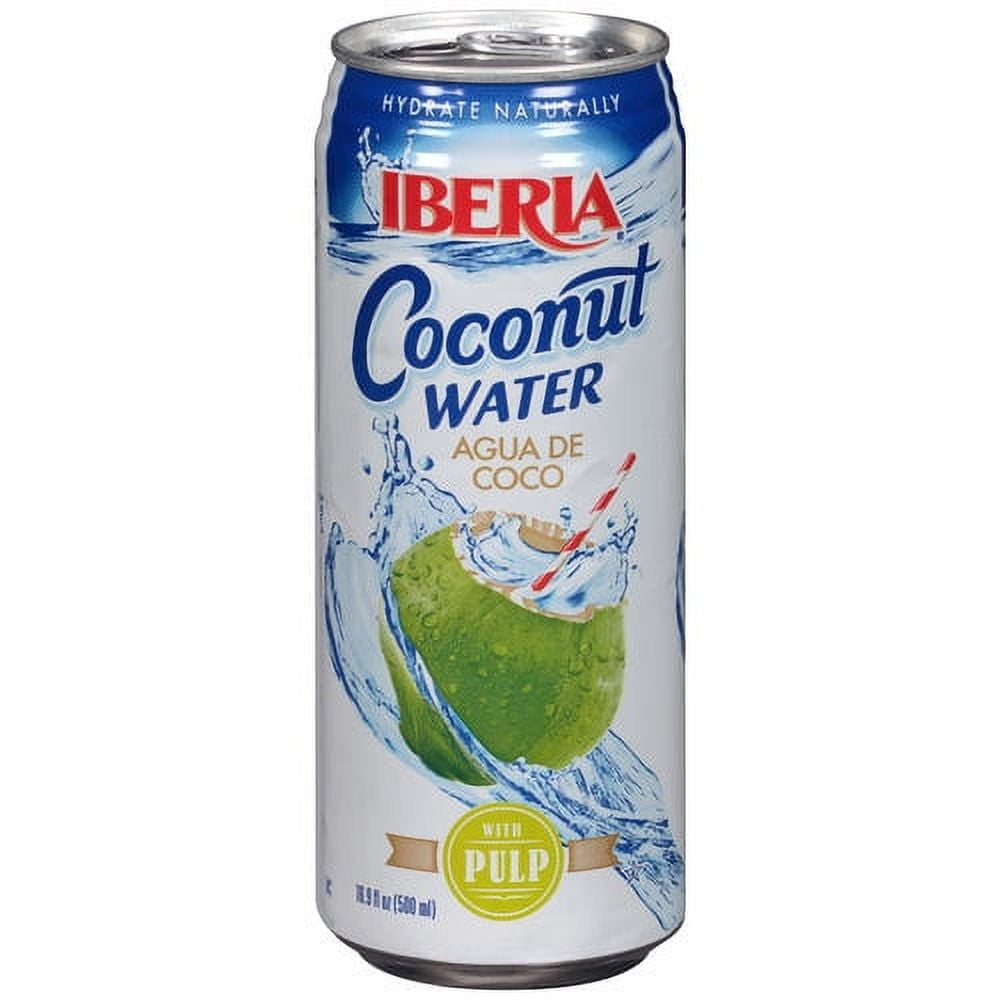 (12 pack) Iberia Coconut Water with Pulp, 10.5 oz