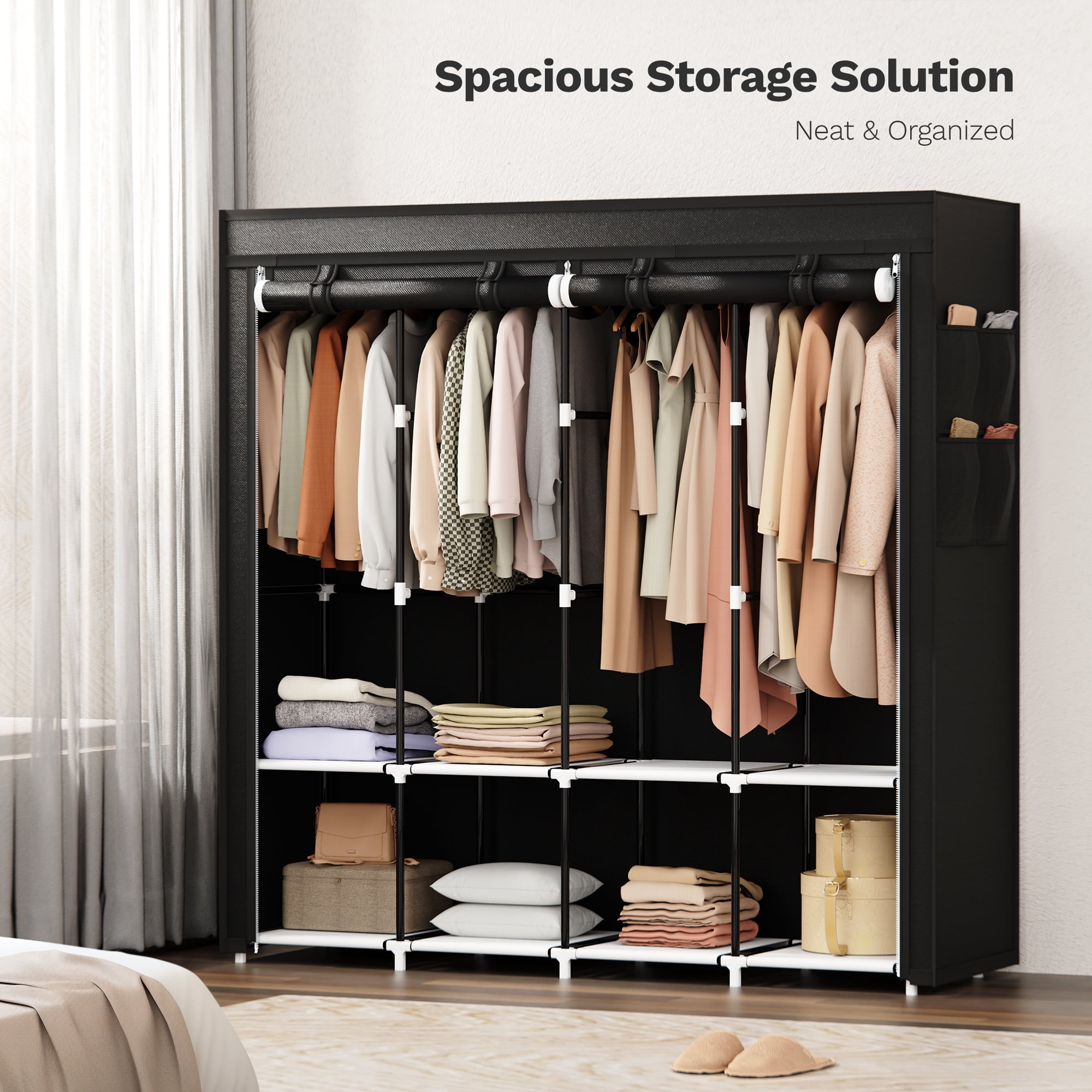Riousery Portable Closet, 83 Inch Wardrobe Closet for Hanging