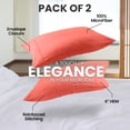 thumbnail image 5 of Utopia Bedding Queen Pillow Cases - 2 Pack - Envelope Closure - Soft Brushed Microfiber Fabric - Shrinkage and Fade Resistant Pillow Covers Queen Size 20 X 30 Inches Queen, Coral, 5 of 8