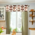 thumbnail image 3 of Yayeee Kitchen Valance Rod Pocket 54" x 18" Living Room Window Curtain, Cute Chocolate Cakes, 3 of 6