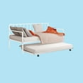 thumbnail image 2 of HMYG 1pc Twin Size Metal Daybed With Trundle Contemporary Style Full Metal Structure Mattress Ready White Finish, 2 of 6