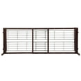 thumbnail image 6 of Pefilos Freestanding Dog Gate 38"-71" Adjustable, Wood Pet Gate for Indoor Dogs Fence for Doorways, Stairs, Brown, 6 of 7