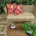 thumbnail image 2 of Jordan Manufacturing 18" x 18" Avianna Saxony Red Floral Square Outdoor Throw Pillow (2 Pack), 2 of 11