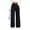 Black, variant on Womens High Waisted Wide Leg Jeans All Over Heart Pattern Stretch Denim Five Pocket Trousers Black M