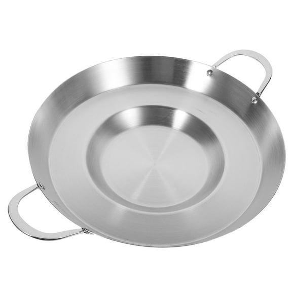 Topbathy Deep Frying Pan Stainless Steel Non-stick Flat Concave Kitchen Cookware 1Set