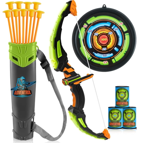 Set de tiro con arco y flecha JOYIN para niños de 6 a 12 años con arco y flecha con LED