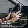 thumbnail image 3 of Steering Wheel Cover Glitter, Crystal Diamond Steering Wheel Cover for Women Girls, Decorative Bling Rhinestone Protector Cover for 14.17-15.35inch Steering Wheels, 3 of 5