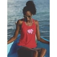 thumbnail image 2 of Mothers Day Pink Cute Flowers Racerback Tank Women -Image by Shutterstock, Female XX-Large, 2 of 4