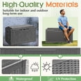 thumbnail image 5 of Vineego 100 Gallon Resin Deck Box with Cushions,Indoor Outdoor Lockable Storage Containe,Gray, 5 of 8