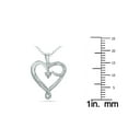 thumbnail image 3 of SZUL Women's Diamond I LOVE YOU MOM Heart Necklace in .925 Sterling Silver, 3 of 5