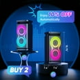 thumbnail image 4 of GCZ Party Bluetooth Speaker, 120W Loud Sound with Deep Bass for Outdoor Backyard Party, TWS Party Lights and Karaoke Effects, Microphone and Guitar Input, 4 of 11