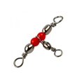 thumbnail image 2 of 10/20/50Pcs 3 Way Brass Fishing Rolling Barrel Swivel Bearing Connector Solid Ring, 2 of 5