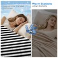 thumbnail image 2 of Black White Stripe Cooling Blanket,Lightweight Breathable Summer Throw Blanket with Double Sided Cold Effect,Modern Minimalist Geometric Striped Picnic Blankets Bed Sheet for Hot Sleepers 40"x60", 2 of 8