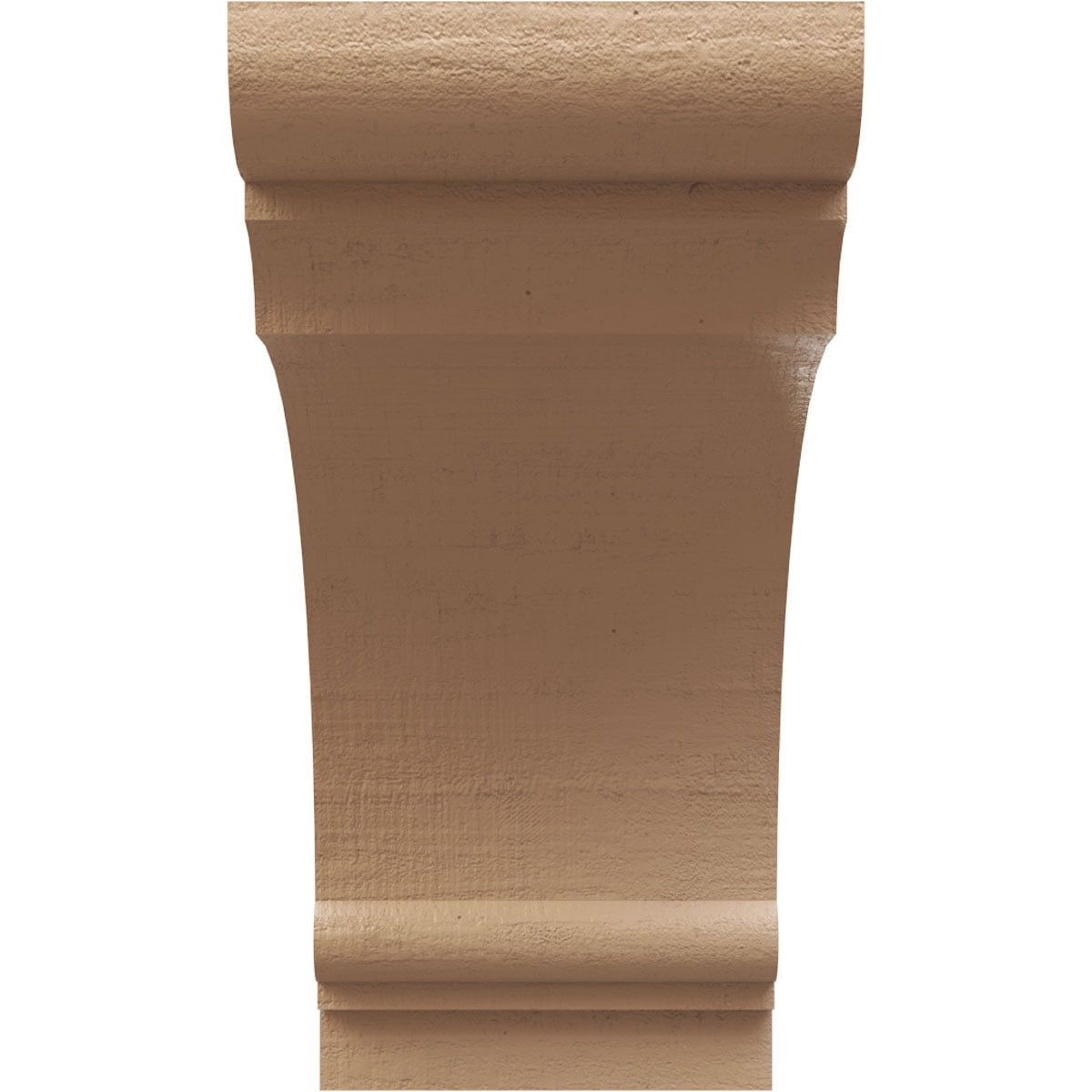 12"W x 24"D x 24"H Classic Hughes Rough Cedar Woodgrain TimberThane Corbel, Primed Tan