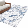 thumbnail image 2 of 3'x5' Area Rugs, White Blue Spring Floral Indoor Outdoor Area Rug for Living Room Bedroom, Summer Birds Botanical Washable Bathroom Rugs Kitchen Floor Carpet Mats Home Decor Aesthetic, 2 of 8