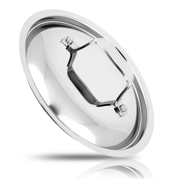 Nutrichef Stainless Steel Sturdy and Durable Stain-Resistant 3 Quart Kitchen Saucepot Lid W/ Handle