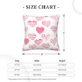 thumbnail image 4 of ZNDUO Square Home Decorative Throw Pillows, Corduroy Pink Watercolor Heart Doodle Pattern Couch Pillows, Throw Pillows for Bed, 18"x18", 4 of 8