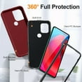 thumbnail image 4 of SaniMore for Motorola Moto G Play 2023 Case, 3-Layer Shock Absorbing Non-Slip Stripes [Soft Silicone Rubber] [Hard PC Bumper] Military Grade Shockproof Protective Cover for Moto G Play, Red, 4 of 9