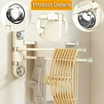 thumbnail image 6 of QSTDGVPW 4 Arm Towel Bar Bath Rotating Arm Home Wall Mount Washroom Swivel Towel Rack argent, 6 of 9
