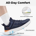thumbnail image 3 of FitVille Men's Wide Fit Walking Shoes Lightweight Slip-resistant Comfortable Sneakers for Men with Arch Support, 3 of 8