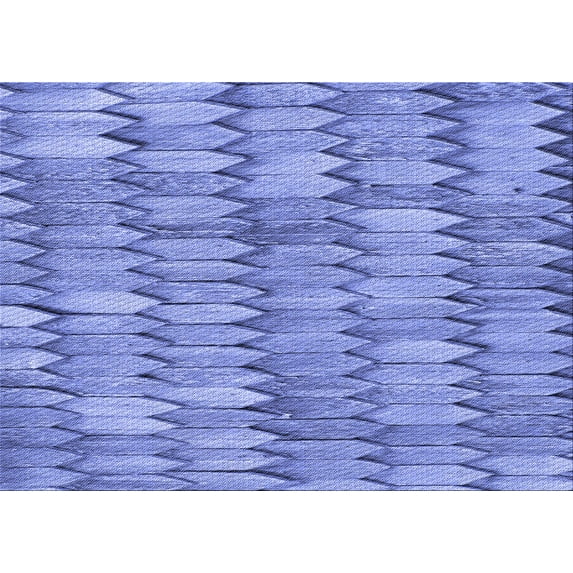 Ahgly Company Machine Washable Indoor Rectangle Transitional Denim Blue Area Rugs, 7' x 10'