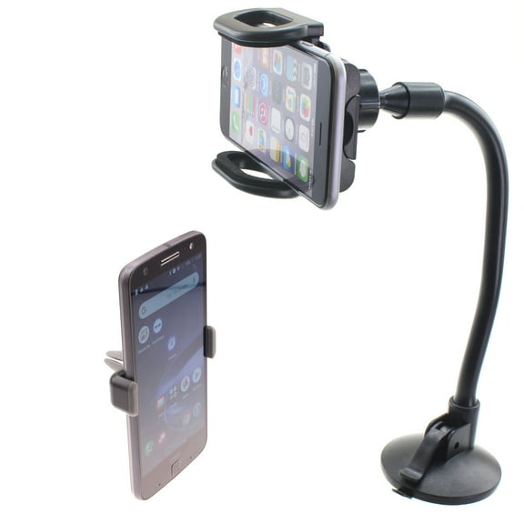 Dash Car Mount for Motorola Edge / Edge Plus (2022) Phones - Windshield Air Vent Holder Cradle 2-in-1 for Motorola Edge / Edge  (2022) Models