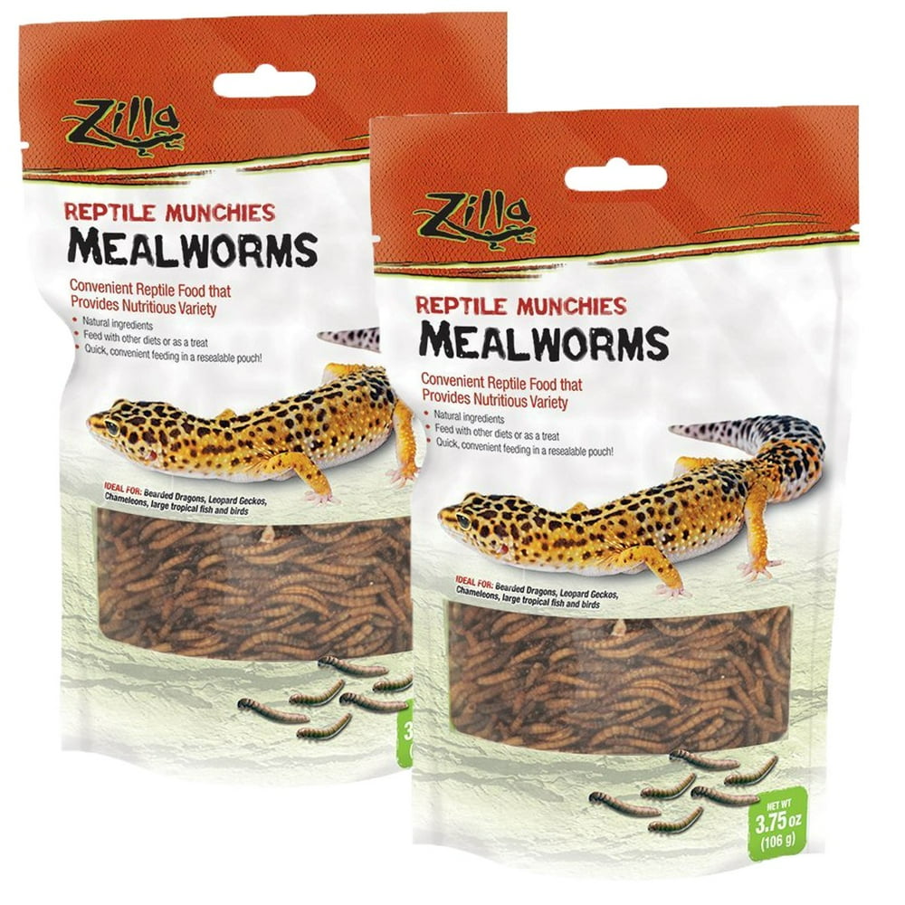 Zilla Reptile Food Munchies Mealworm, 3.75Ounce EXP 122021 Walmart