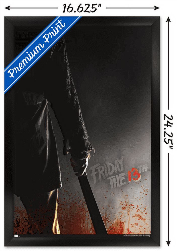 Friday the 13th - Machete Wall Poster, 14.725" x 22.375", Framed