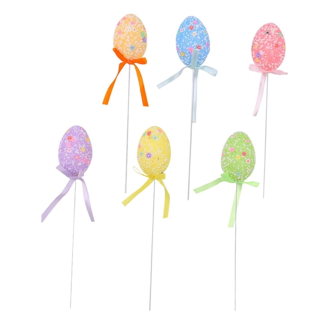 6 piezas de ramas de huevo de Pascua, centro de mesa decorativo, manualidades de bricolaje, decoración de Pascua, arreglo floral para festival, patio S226