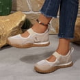thumbnail image 5 of Womens Retro Mary Jane Sneakers Lightweight Comfortable Slip On Walking Shoes Non Slip Work Business Casual Tennis Footwear Womens Fashion Ballet Sneakers,37, 5 of 8