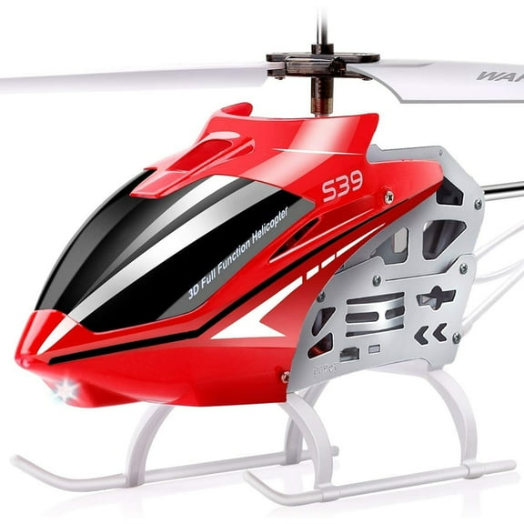 POCO DIVO Raptor S39 SYMA Alloy RC Helicopter Medium Size Dual Speed Gyro Flight with Light, Red