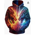 thumbnail image 1 of Men Women Unisex Print Hoodie Fashion Cool Animal Top Pullover Sweatshirt, 1 of 2