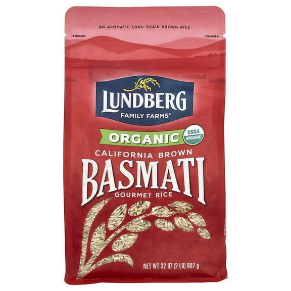 Lundberg, Organic California Brown Basmati Gourmet Rice, 2 lb
