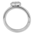 thumbnail image 2 of 925 Sterling Silver Heart Diamond Stackable Ring Love Fancy, 2 of 8