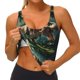 thumbnail image 3 of Balery Green Forest Dinosaur Sujetadores deportivos con espalda cruzada para mujer, acolchados, sin costuras, de alto impacto, ideales para yoga, gimnasio, entrenamiento y fitness.-, 3 of 8