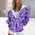 thumbnail image 2 of WZXFASHION Women'S Fashionable And Simple Zipper Hooded Drawstring Pocket Cardigan Sweatshirt Spring Savings Clearance wool pullover sweater, 2 of 4
