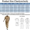 thumbnail image 3 of JIKNTTR Men's 2 Piece Hawaiian Outfits Male Two Piece Solid Color Suit Button Down Short Sleeved Stand Up Polo Shirt Top And Trousers Set Daily Casual Sport Suit, 3 of 5