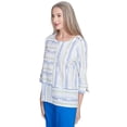 thumbnail image 3 of Alfred Dunner Womens Spliced Textured Jacquard Top, 3 of 4