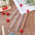 thumbnail image 4 of 4Pcs Clear Storage Tube 21x300mm Length Clear Round Plastic Tubing Transparent Rigid Storage Tubing with Lid Rubber Caps Water tube, 4 of 9