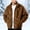 #0417-Khaki, variant on Ceisia Men Diamond Textured Fuzzy Fleece Full Zip Stand Collar Jacket Warm Long Sleeve Loose Outerwear Coat For Fall Winter Gift