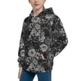 thumbnail image 2 of Lsque Rose Flowers Patten Youth Hoodie Sweatshirt Pullover with Kangaroo Pocket Boys and Girls Hoodie Warm Hoodie for Kids-Small, 2 of 6