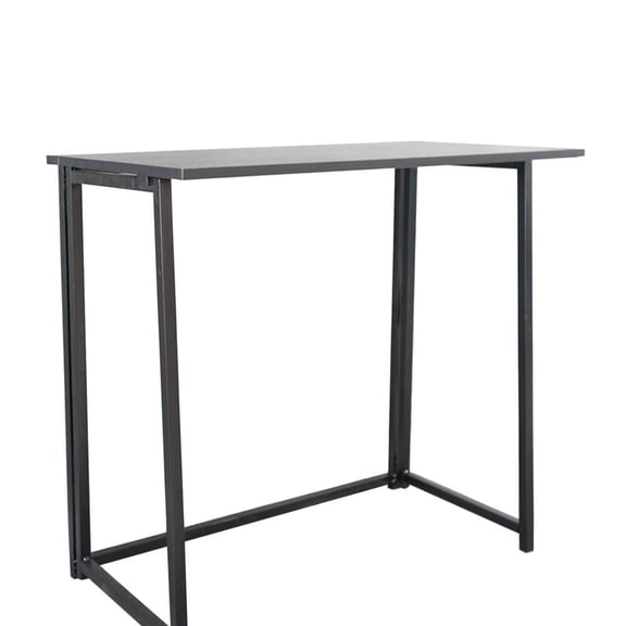 Xilee 31.5" Small Folding Desk, Foldable Computer Home Office Desk,Space Saving Study Writing Office Desk Foldable Table for Home Office Black Oak